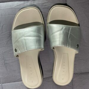 Reef Silver Slide Sandals